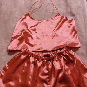 pretty little thing satin pajama set